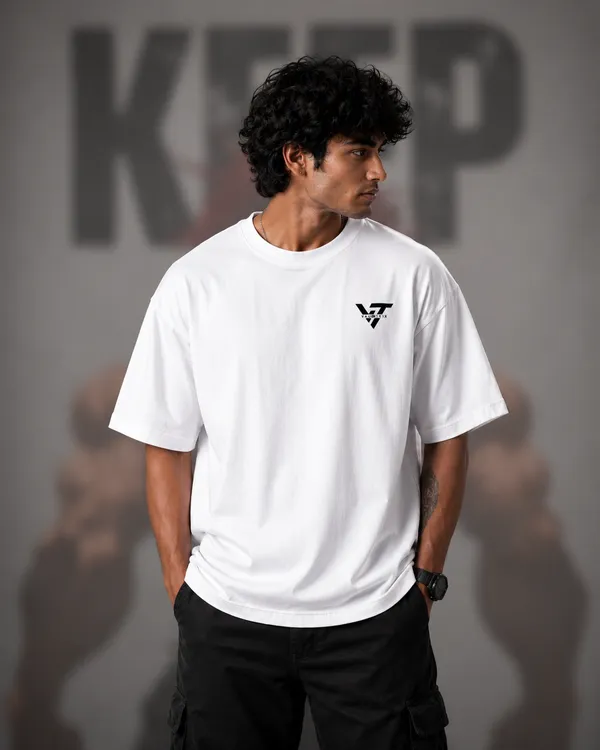 White_French_Terry_Cotton_Oversized_Baki_Keep_Growing_Graphic_T-Shirt_For_Unisex