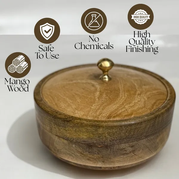 Brown_Handcrafted_Wooden_Chapati_Box_With_Lid_|_Wooden_Roti_Container_With_Brass_Knob_|_Traditional_Wooden_Casserole_For_Roti_Storage_|_Rustic_Kitchen_Utility_And_Dining_Tableware_|_Hotpot