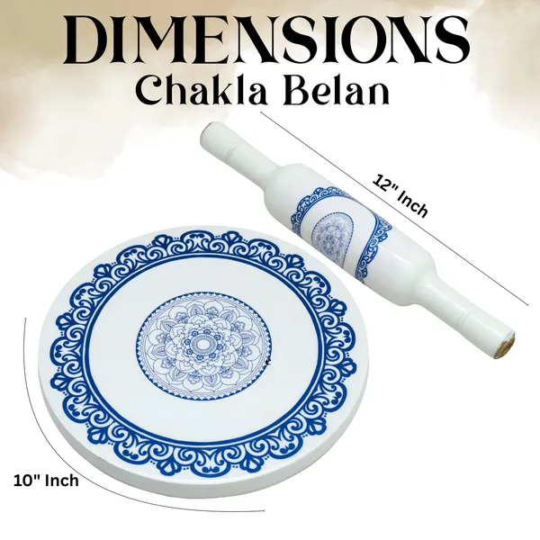 White_And_Blue_Premium_Wooden_Chakla_Belan_Set_|_Safe_To_Use_|_Designer_Print_With_Enamel_Coating_|_Heavy-Duty_Rolling_Board_And_Pin_For_Roti/Chapati_|_Traditional_Handcrafted_Kitchen_Tool_(Blue_Design)