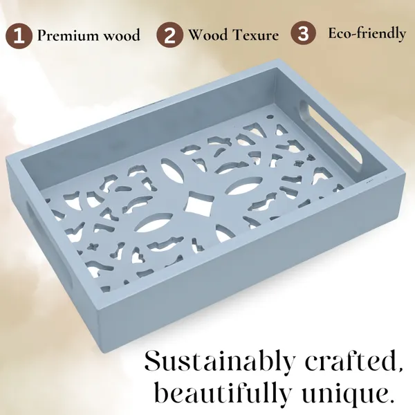 White_Wooden_Handcrafted_Serving/Decor_Tray_Set_Of_2_Trays_With_Elegant_Laser_Cut_Design_|_Best_For_Serving_Guests_And_Ideal_For_Gifting