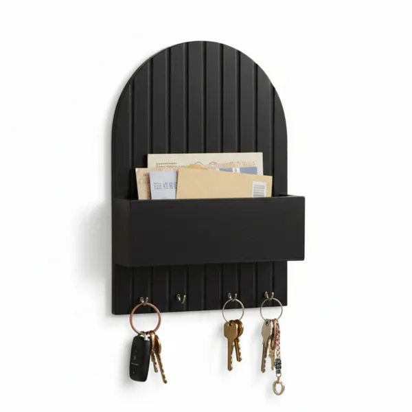 Black_Wooden_Key_Holder_|_Home_Organizer_And_Decor_|_Hanging,_Elegant_Design_|_Premium_Look_And_Quality