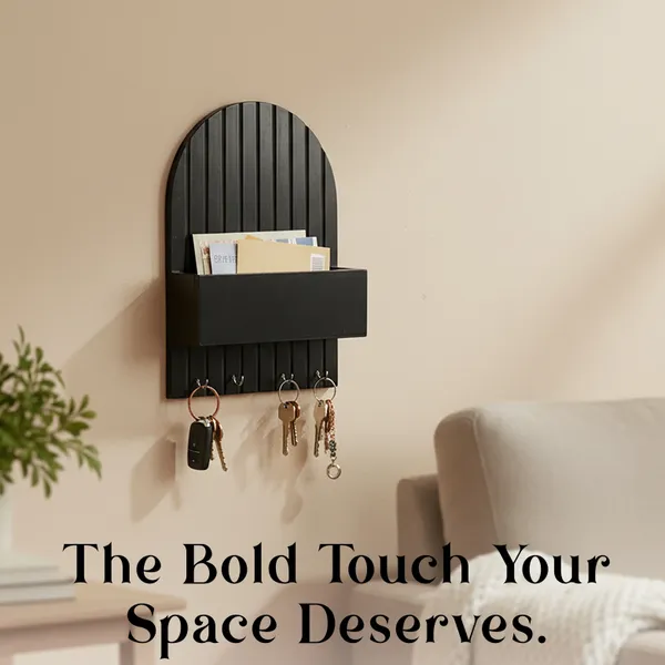 Black_Wooden_Key_Holder_|_Home_Organizer_And_Decor_|_Hanging,_Elegant_Design_|_Premium_Look_And_Quality