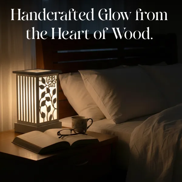 White_Wooden_Table_Lamp_With_Beautiful_Laser_Cut_Design_|_Warm_Light_|_Night_Lamp_|_Ideal_For_Gifting_|_Home_Decor