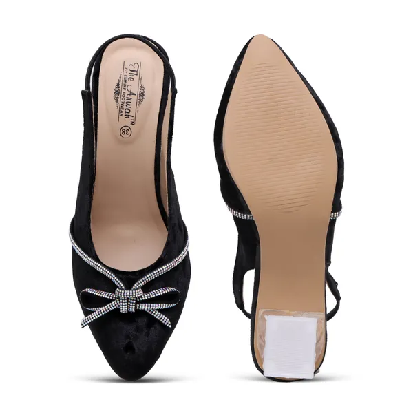 THE_ARWAH_Crystal_Charm_Velvet_Slingback_Heels_For_Women