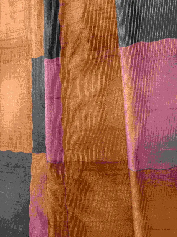 Soft_Tussar_Silk_sarees_with_Beautiful_Digital_Print_With_Attractive_Checks_Design_Saree_And_Digital_Print_Blouse_With_Tassels