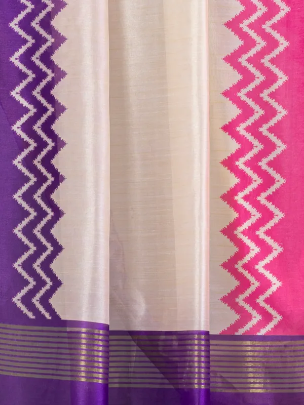 Soft_Tussar_Silk_sarees_with_Beautiful_Digital_Print_With_Attractive_Checks_Design_Saree_And_Digital_Print_Blouse_With_Tassels