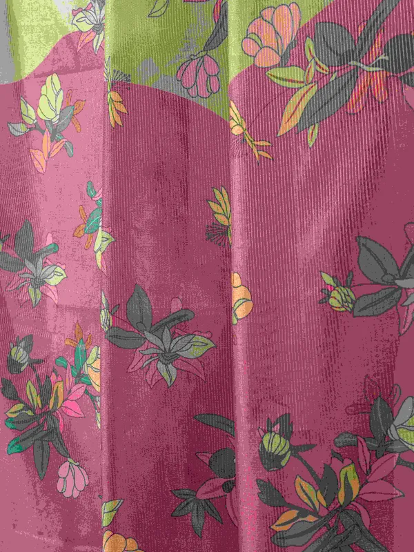 Soft_Tussar_Silk_sarees_with_Beautiful_Digital_Print_With_Attractive_Checks_Design_Saree_And_Digital_Print_Blouse_With_Tassels