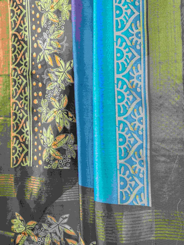 Soft_Tussar_Silk_sarees_with_Beautiful_Digital_Print_With_Attractive_Checks_Design_Saree_And_Digital_Print_Blouse_With_Tassels