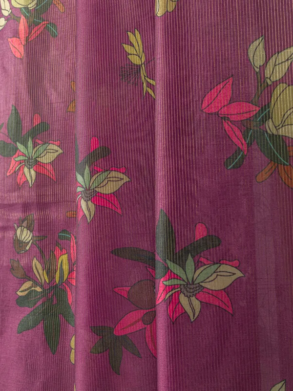 Soft_Tussar_Silk_sarees_with_Beautiful_Digital_Print_With_Attractive_Checks_Design_Saree_And_Digital_Print_Blouse_With_Tassels