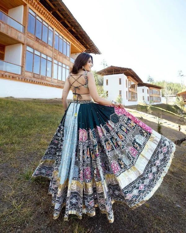 MULTICOLOR_DESIGNER_LEHNGHA_REAL_MIRROR_WORK_WITH_DUPATTA