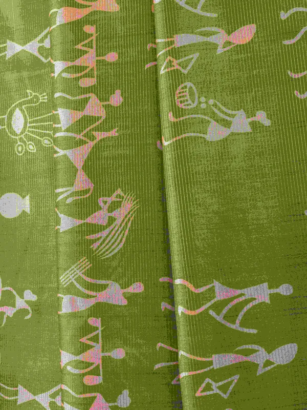 Soft_Tussar_Silk_sarees_with_Beautiful_Digital_Print_With_Attractive_Checks_Design_Saree_And_Digital_Print_Blouse_With_Tassels
