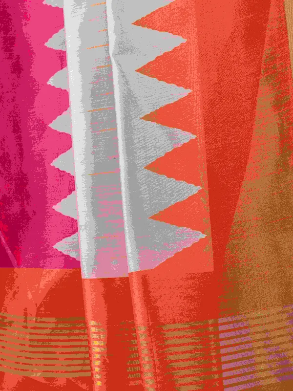 Soft_Tussar_Silk_sarees_with_Beautiful_Digital_Print_With_Attractive_Checks_Design_Saree_And_Digital_Print_Blouse_With_Tassels