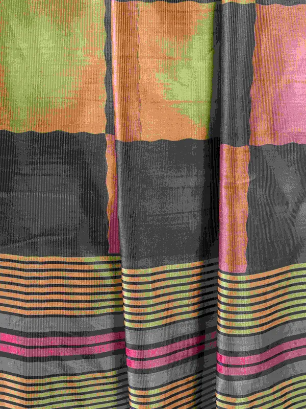 Soft_Tussar_Silk_sarees_with_Beautiful_Digital_Print_With_Attractive_Checks_Design_Saree_And_Digital_Print_Blouse_With_Tassels