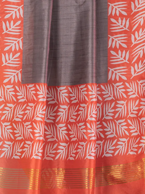 Soft_Tussar_Silk_sarees_with_Beautiful_Digital_Print_With_Attractive_Checks_Design_Saree_And_Digital_Print_Blouse_With_Tassels