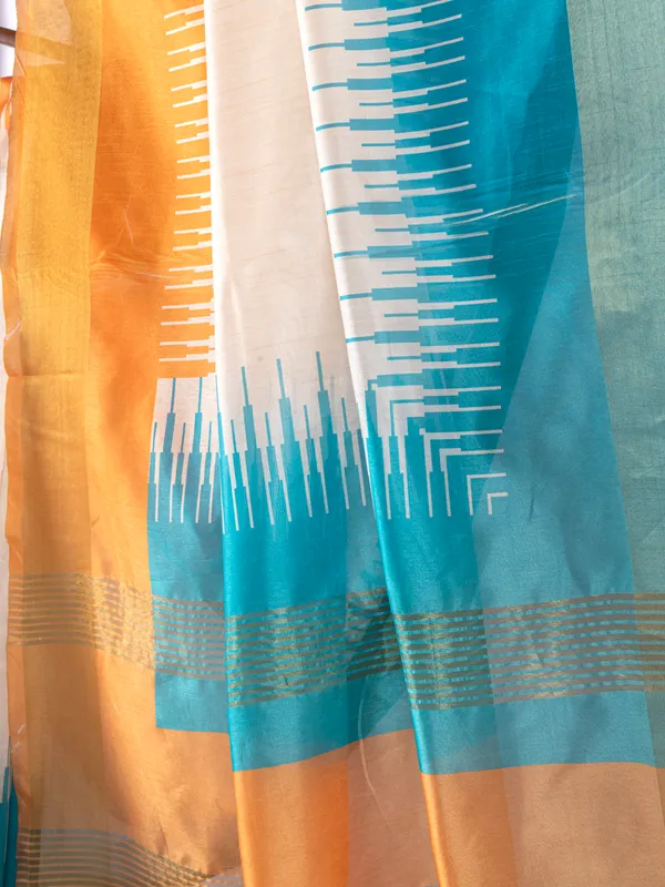 Soft_Tussar_Silk_sarees_with_Beautiful_Digital_Print_With_Attractive_Checks_Design_Saree_And_Digital_Print_Blouse_With_Tassels
