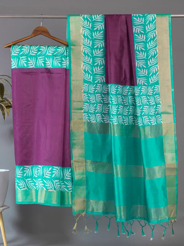 Soft_Tussar_Silk_sarees_with_Beautiful_Digital_Print_With_Attractive_Checks_Design_Saree_And_Digital_Print_Blouse_With_Tassels