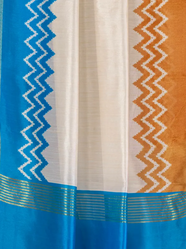 Soft_Tussar_Silk_sarees_with_Beautiful_Digital_Print_With_Attractive_Checks_Design_Saree_And_Digital_Print_Blouse_With_Tassels