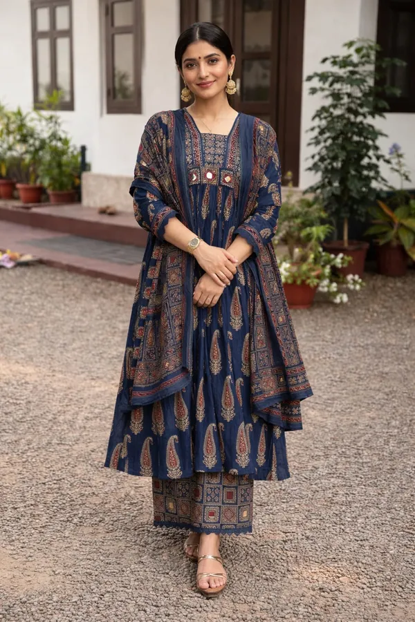 Beautiful_Ajrak_Print__Kurti