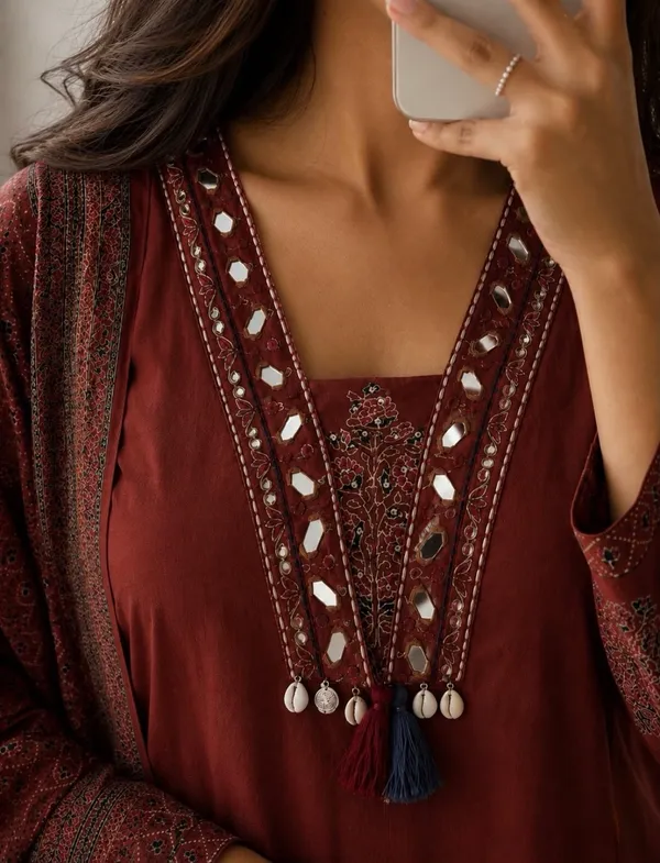 Beautiful_Original_Mirror_A-Line_Kurti_With_Pant_And_printed_Dupatta_Set