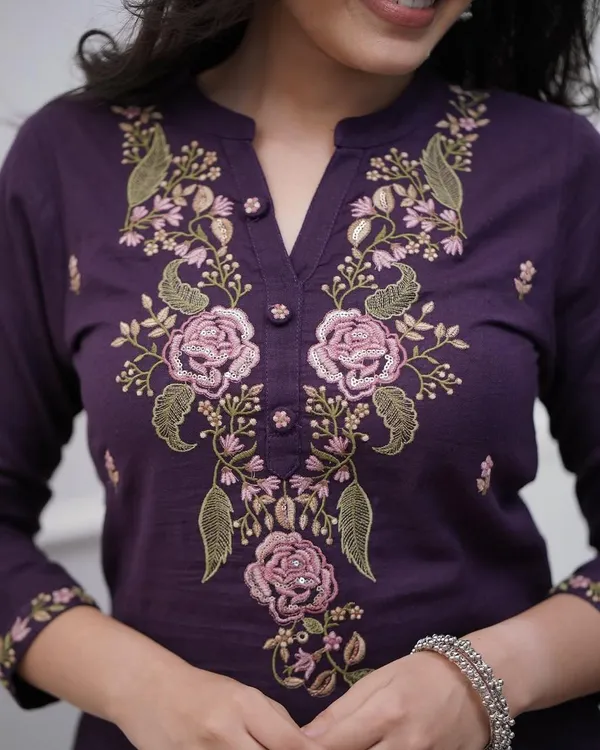 Havy_Embroidery_Kurti_Woth_Pant_And_dupatta_Set