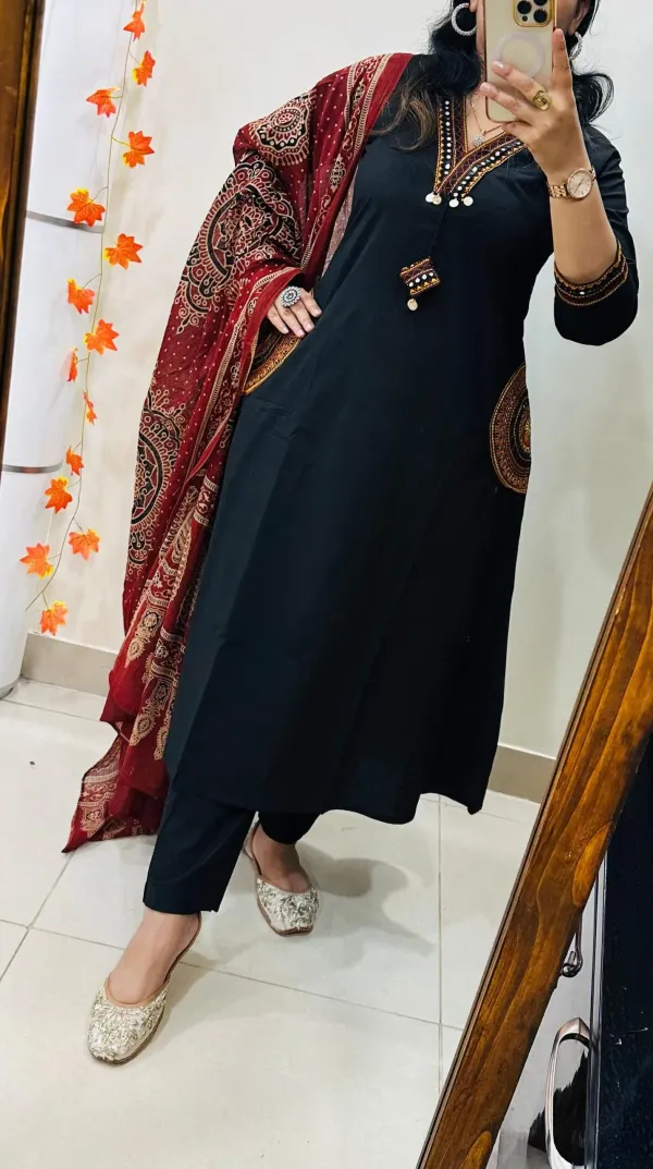 Premium_Heavy_Rich_Dhabu_Cotton_Aline_Suit🥳🥳