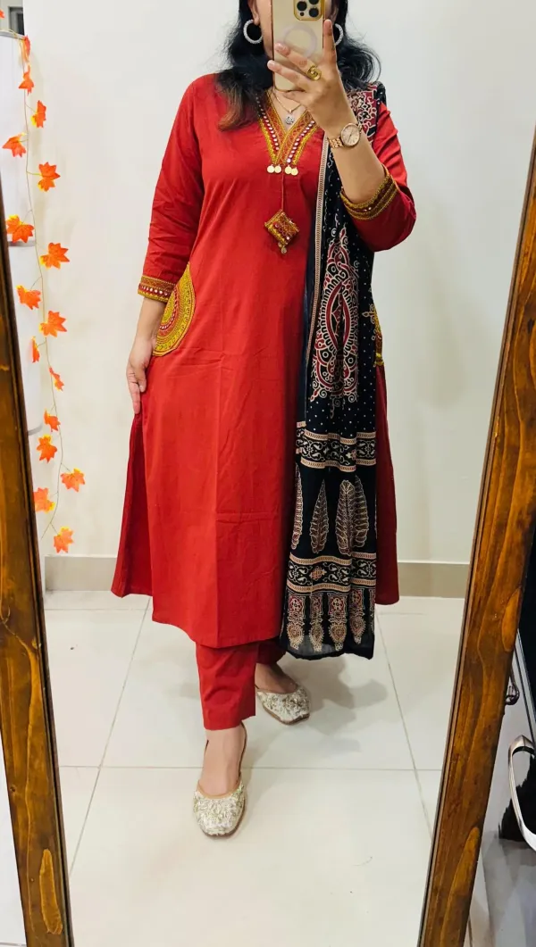 Premium_Heavy_Rich_Dhabu_Cotton_Aline_Suit🥳🥳