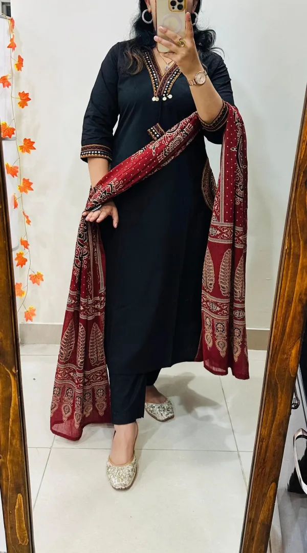 Premium_Heavy_Rich_Dhabu_Cotton_Aline_Suit🥳🥳