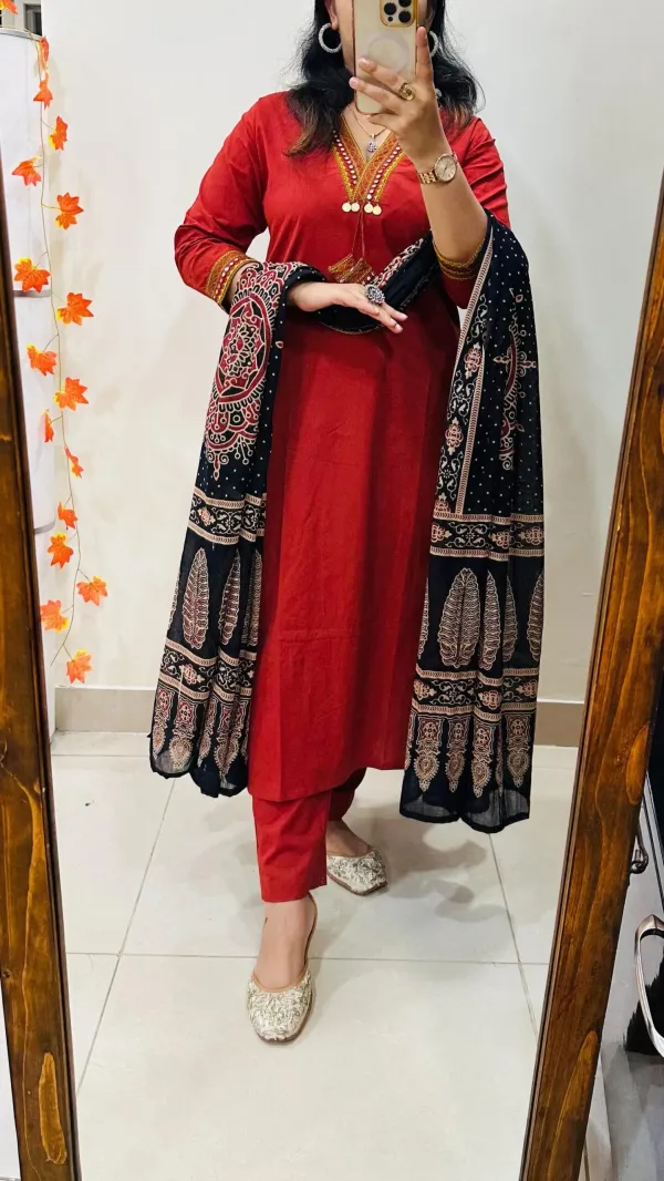 Premium_Heavy_Rich_Dhabu_Cotton_Aline_Suit🥳🥳