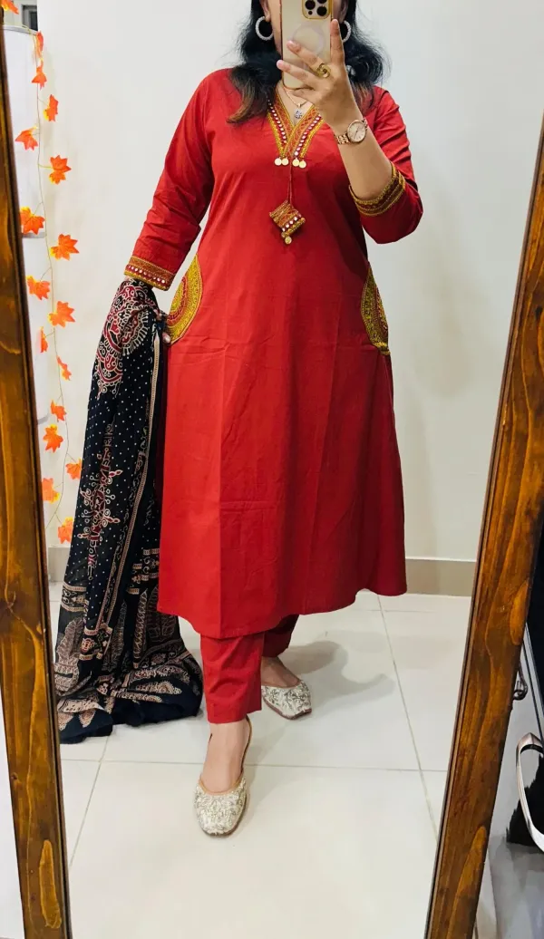 Premium_Heavy_Rich_Dhabu_Cotton_Aline_Suit🥳🥳
