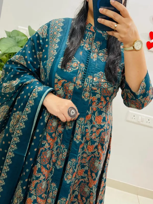 Premium_Rich_Floral_Print_Cotton_Suit_in_Anarakali_Style🥳🥳