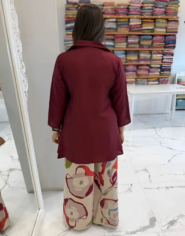 Priyas_Burgandy_Top_With_Printed_Pants