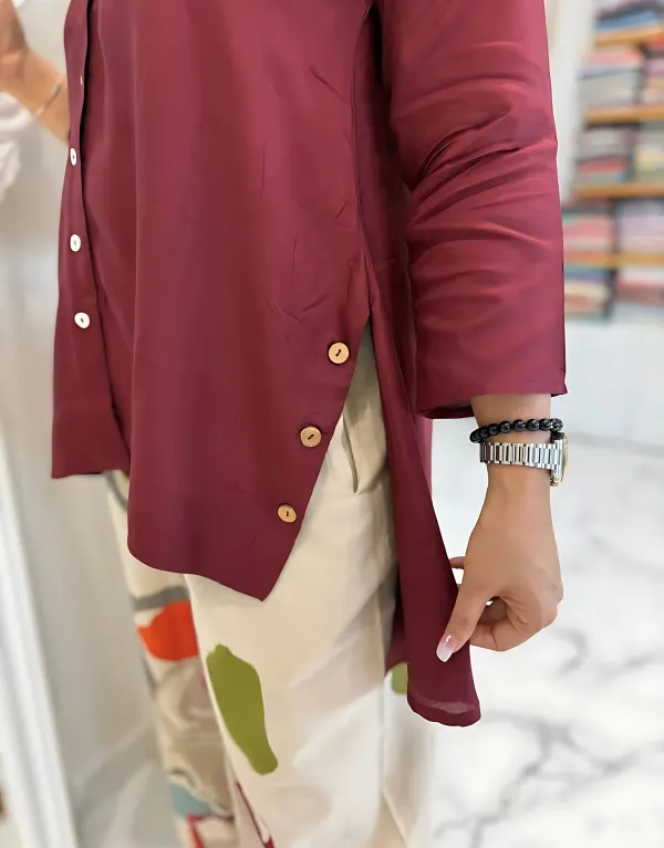 Priyas_Burgandy_Top_With_Printed_Pants