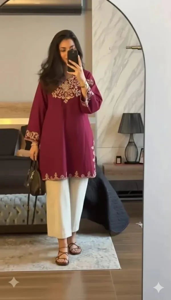 Stylish_Havy_Embroidery_Kurti_With_Pant_Set