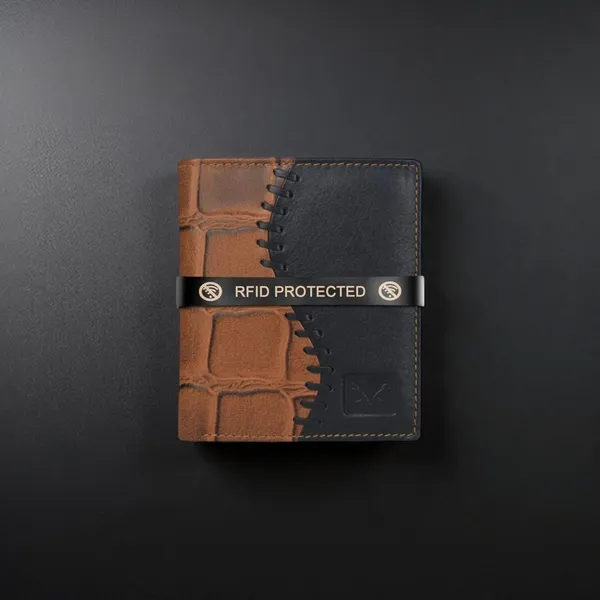 Tan_Black_Rfid_Protected_Genuine_Leather_Wallet_For_Men