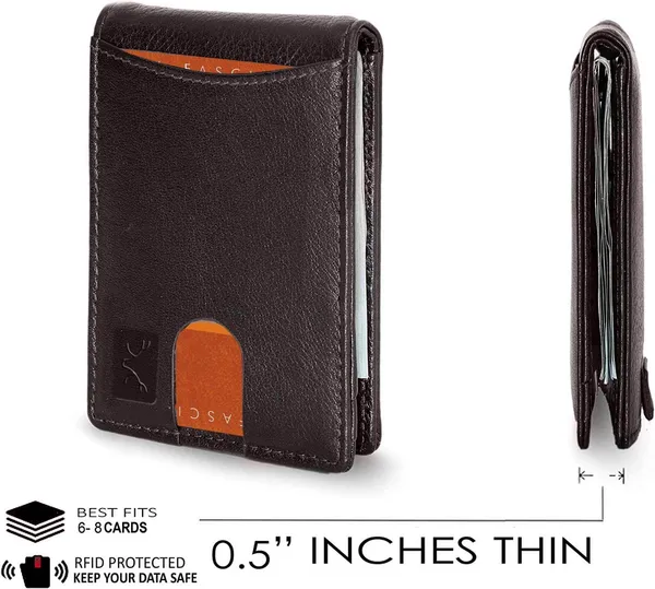 Brown_Leather_Rfid_Bifold_Slim_Wallet_For_Men
