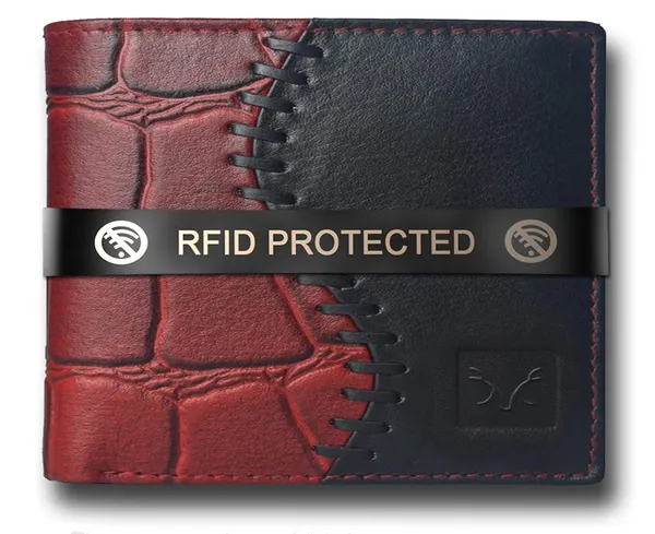 Maroon_Black_Original_Leather_Bi-Fold_Wallets_With_Rfid_Protection_For_Men