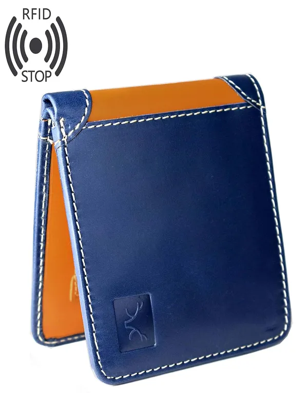 Blue_Tan_Crunched_Leather_Wallet_With_Rfid_Protection_For_Men