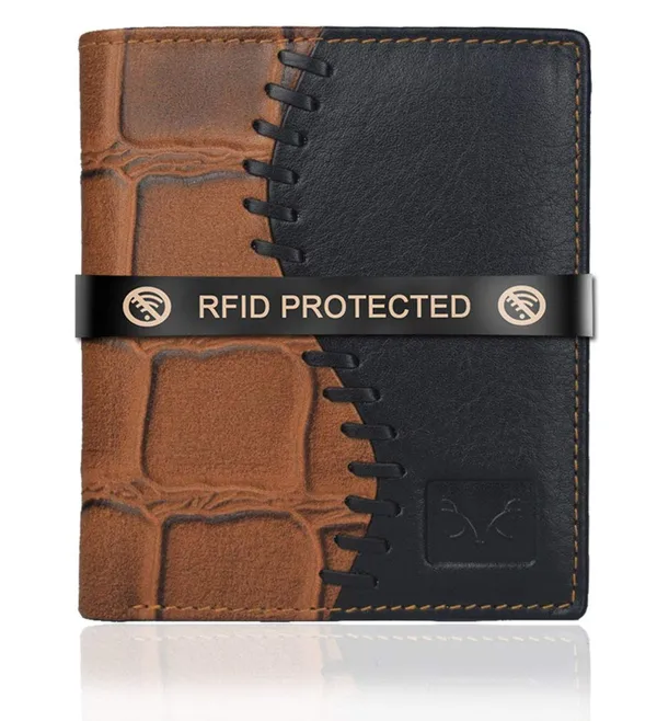 Tan_Black_Rfid_Protected_Genuine_Leather_Wallet_For_Men