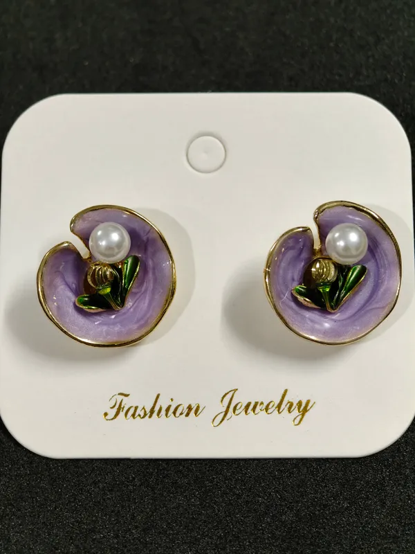 Purple_Stainless_Steel_Earrings_For_Women