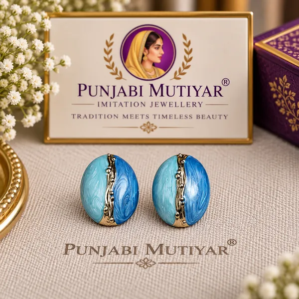 Blue_Stainless_Steel_Earrings_For_Women