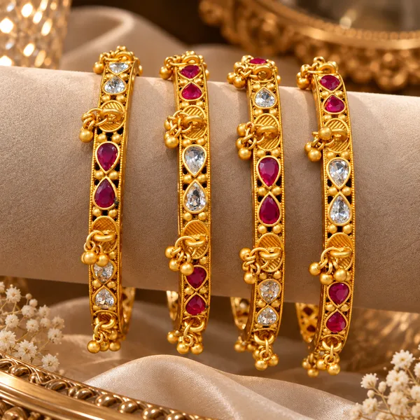 Gold_Stainless_Steel_Bangle_For_Women