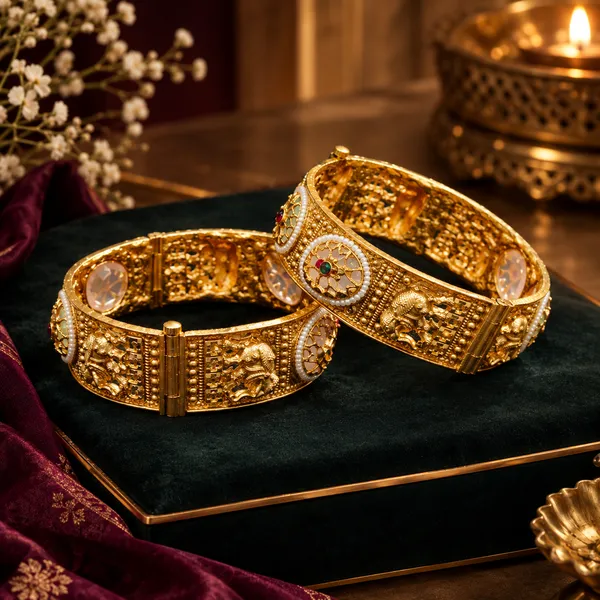 Gold_Stainless_Steel_Bangle_For_Women