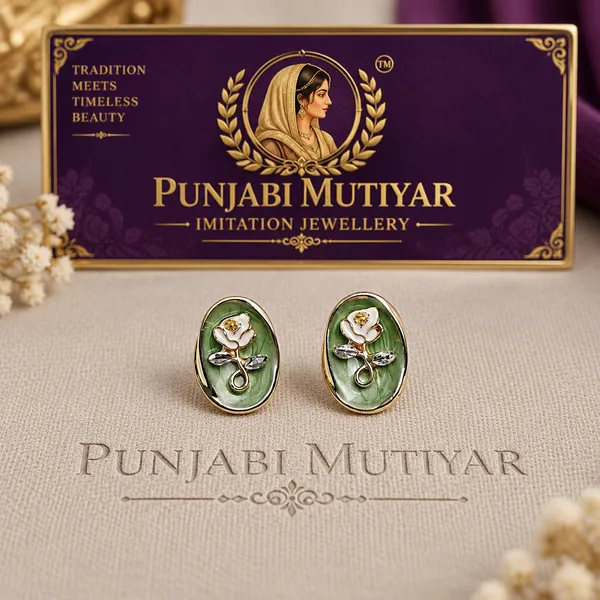 Green_Stainless_Steel_Earrings_For_Women