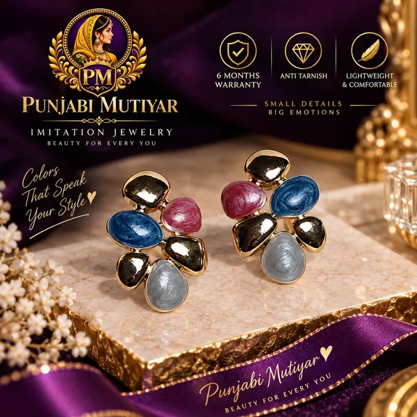 Multicolour_Stainless_Steel_Earrings_For_Women