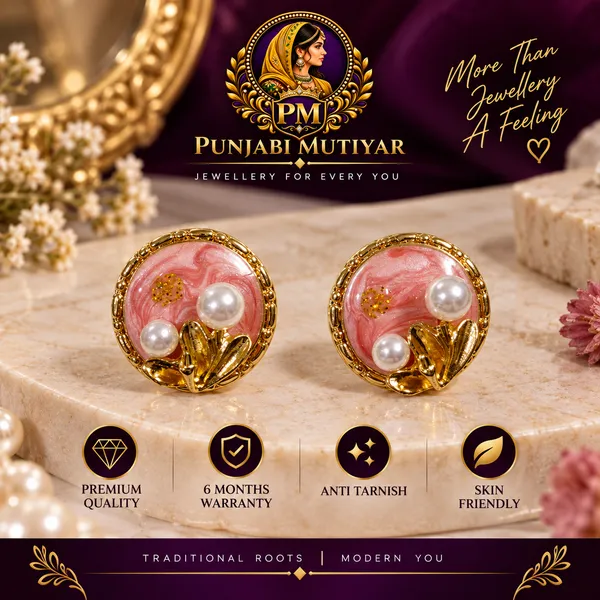 Pink_Stainless_Steel_Earrings_For_Women