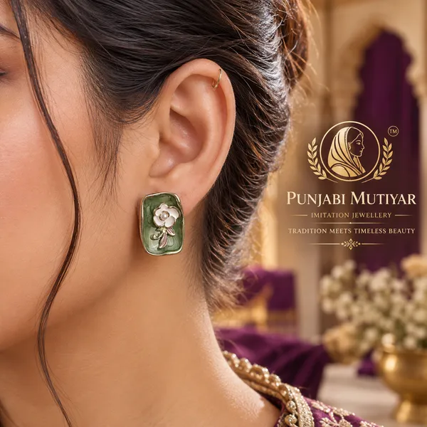 Green_Stainless_Steel_Earrings_For_Women