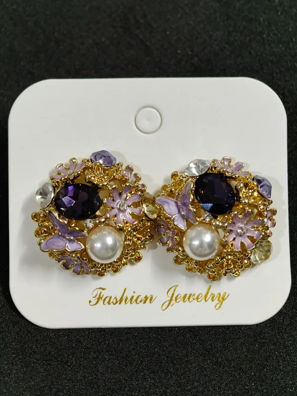 Purple_Stainless_Steel_Earrings_For_Women
