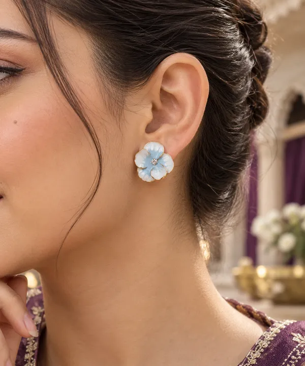 Blue_Stainless_Steel_Earrings_For_Women