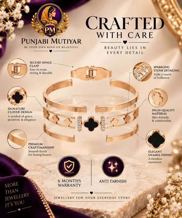 Gold_And_Black_Stainless_Steel_Bracelet_For_Women