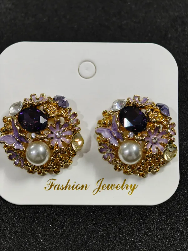 Purple_Stainless_Steel_Earrings_For_Women